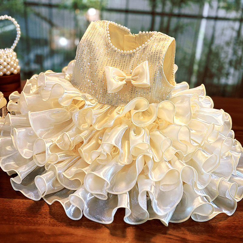 Affordable Luxury Birthday Princess Dress Performance Gown Wedding Flower Girl Dress
