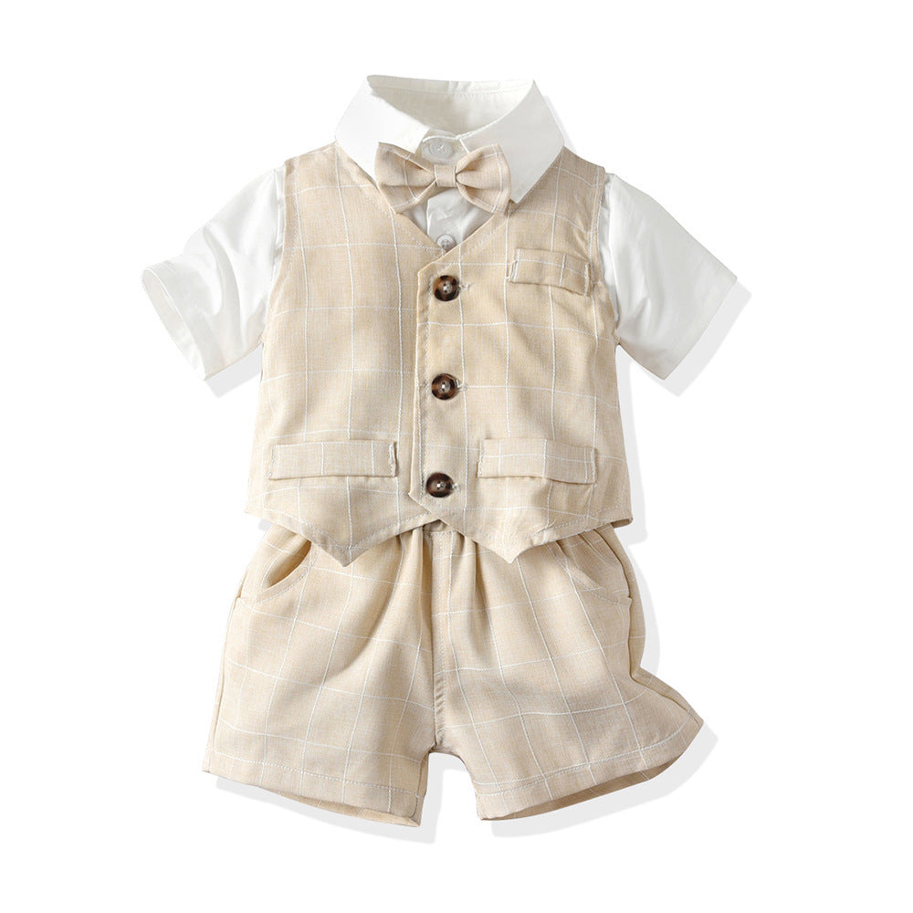 Short Sleeve Shirt Vest Shorts Fashion