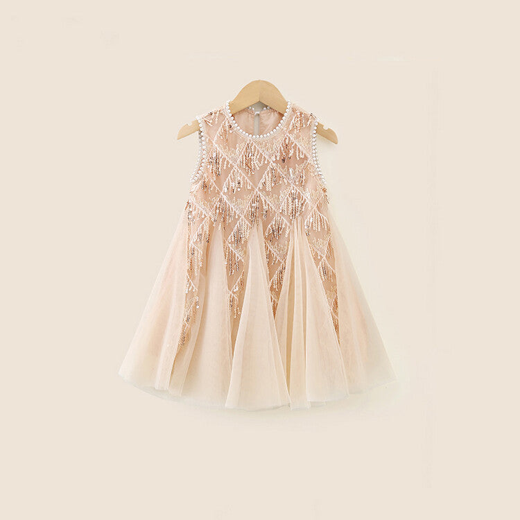 Girls Fashion Personality Sequins Tassel Dress