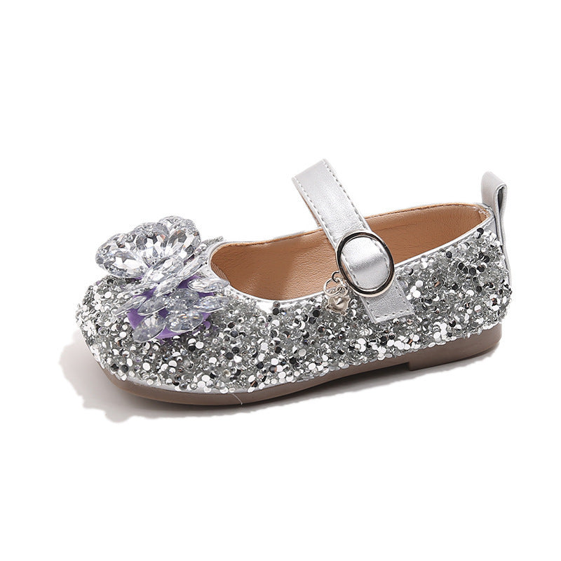 Girls' Glass Light Diamond Shoes Performance