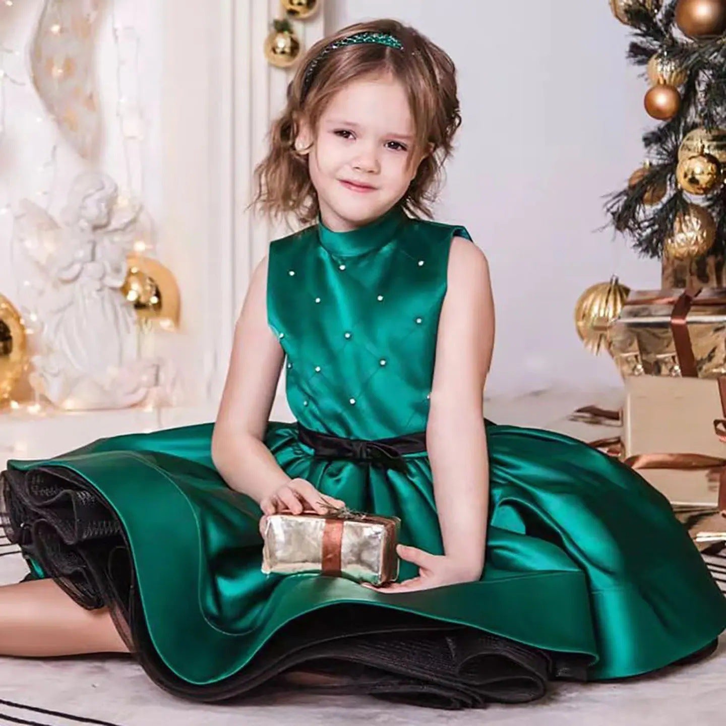 Children's Princess Dress Green Pettiskirt Girl Model